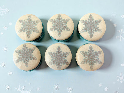 Winter Snowflake Macaron – Festive Printed Collection