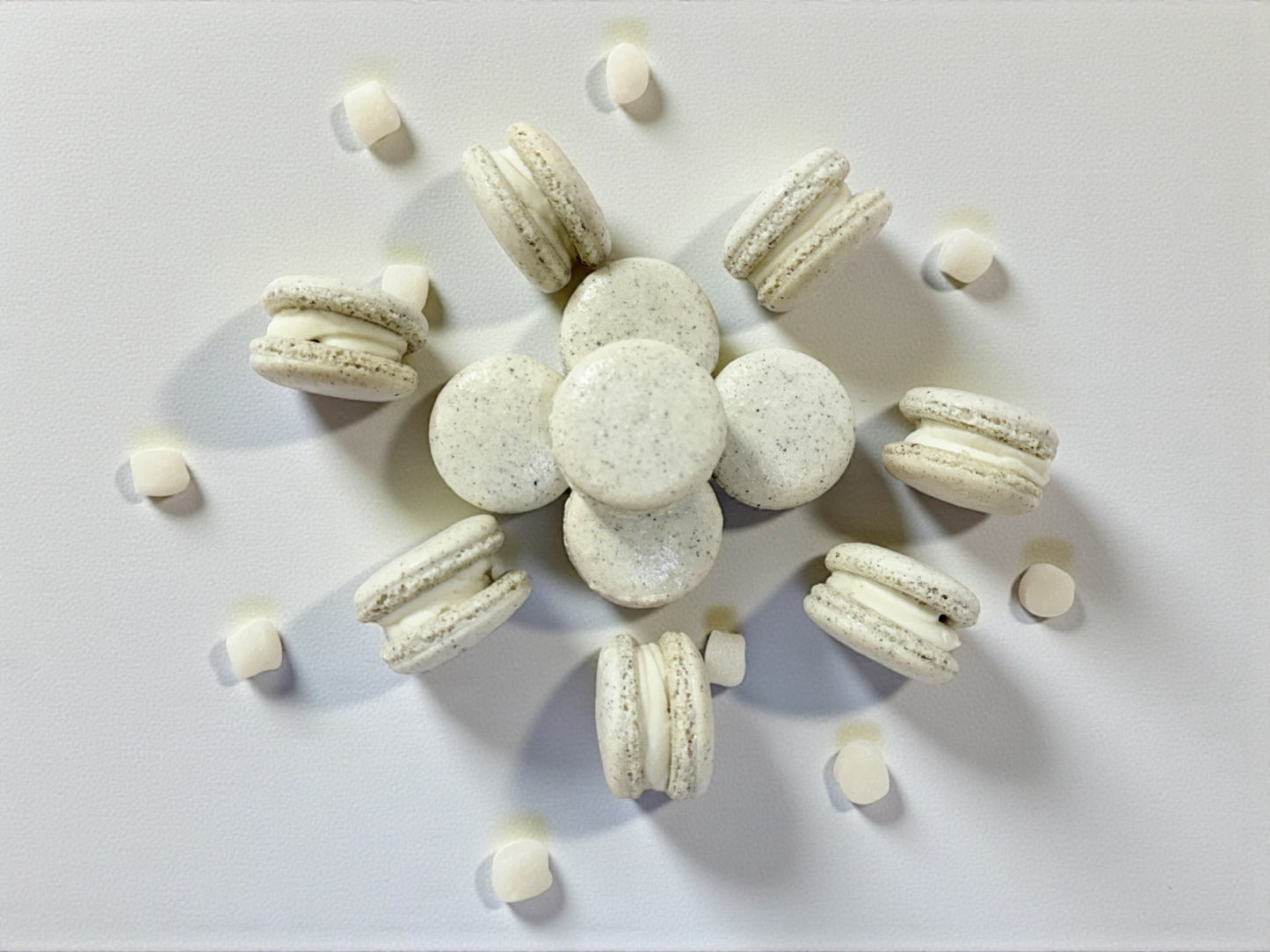 50-Pack Sesame Mochi French Macarons