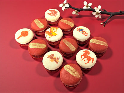 Year of the Horse, Happy New Year French Macarons