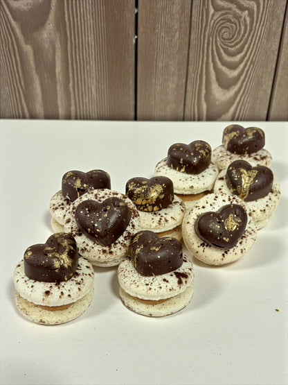 Caramel Chocolate Jewel French Macarons