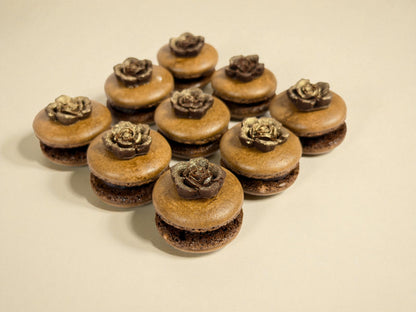 Vintage Bloom | Chocolate Rose Charm Macarons
