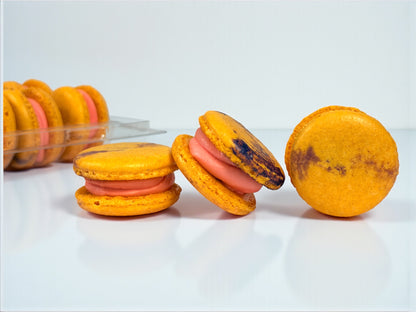 50 Pack Blood Orange Blackberry French Macaron