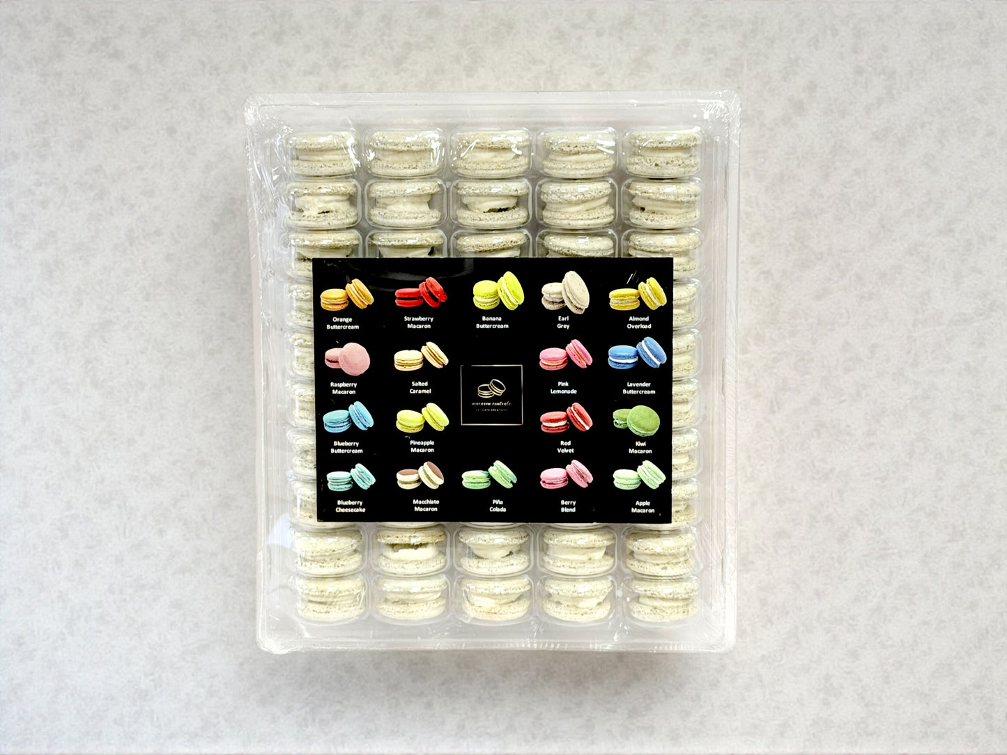 50-Pack Sesame Mochi French Macarons