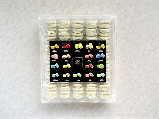 50-Pack Sesame Mochi French Macarons