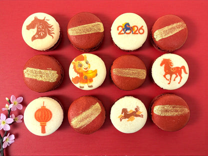 Year of the Horse, Happy New Year French Macarons