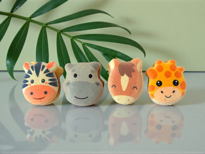 🦒 Safari Friends Macaron Set (4 Animals)