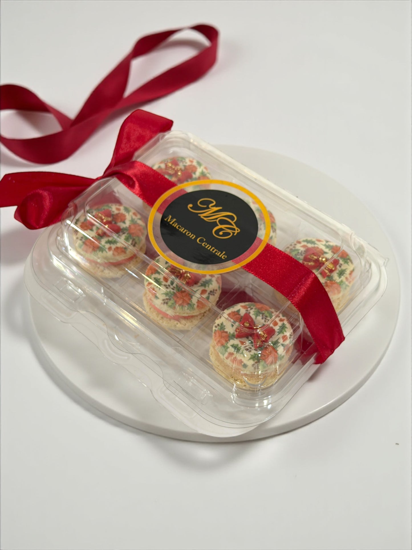 Crimson Bow Holiday Macarons | Season of Joy Collection