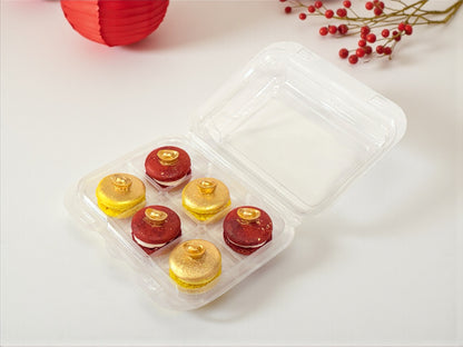 Harmony of Luck Macarons | Red & Gold Ingot Dessert Box for All Celebrations