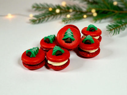Holiday Tree Chocolate Charm Macaron | Gift-Ready Pack