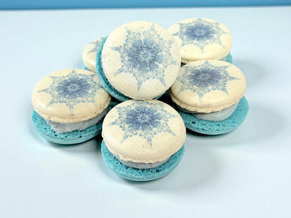 Winter Snowflake Macaron – Festive Printed Collection