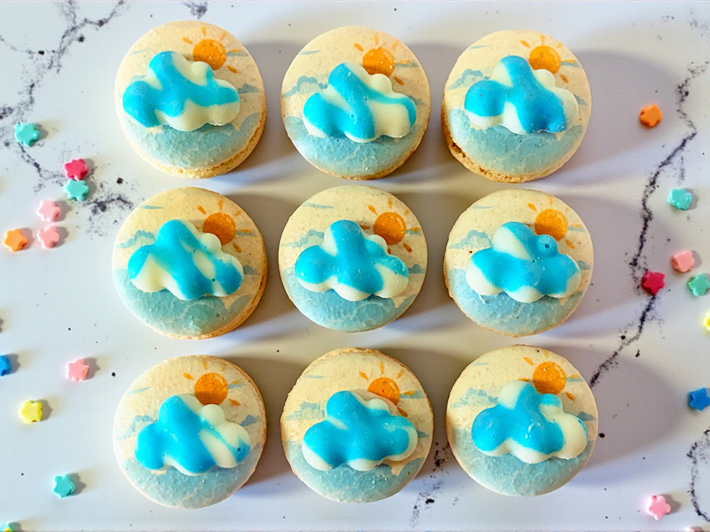 ☁️ Little Clouds & Sunshine Macarons 🌤️