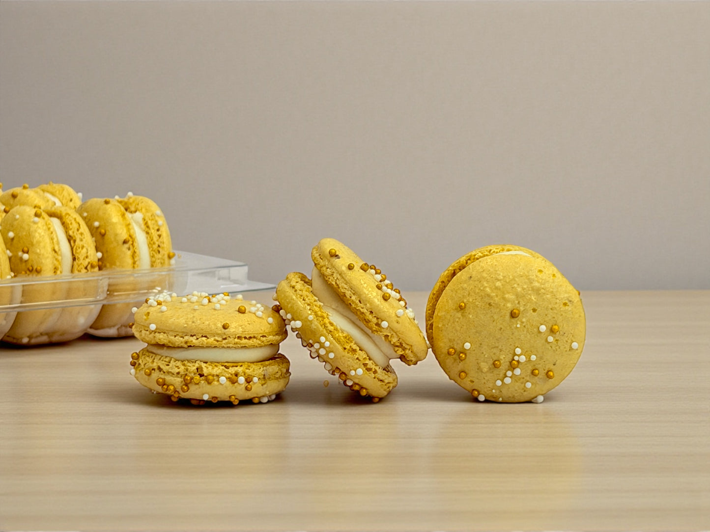50-Pack Toasted Almond Honey French Macarons