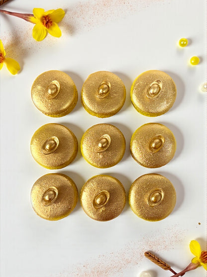 Golden Fortune Macarons | Luxury Gold Ingot French Macarons for Prosperity & Celebration