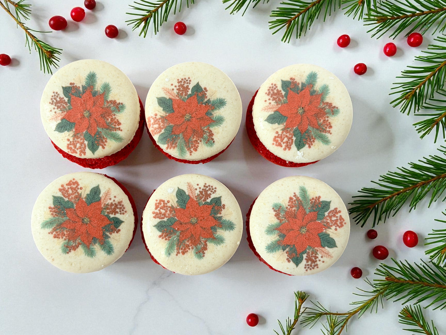 Poinsettia Joy | Christmas Macaron Gift Set Value Pack