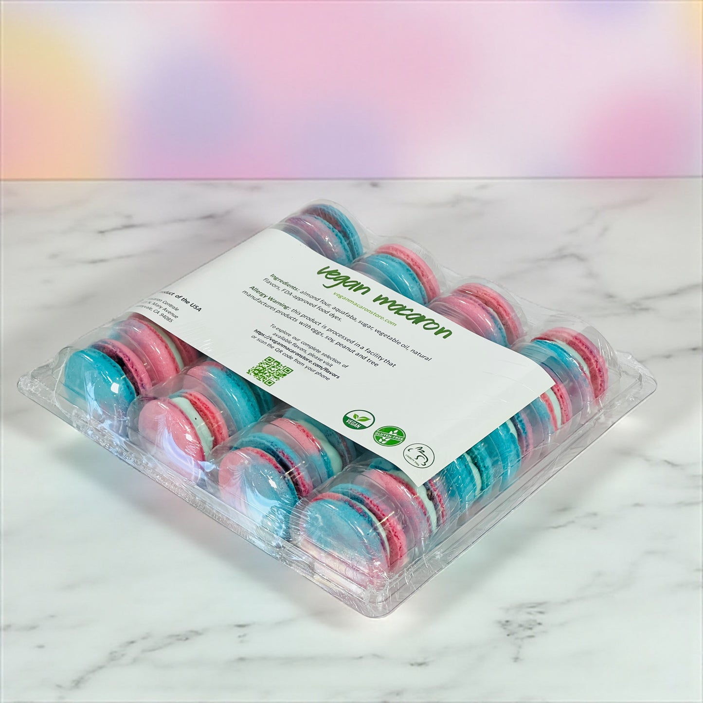 Wholesale Blue Raspberry Macarons | Available in 24 & 48 Pack