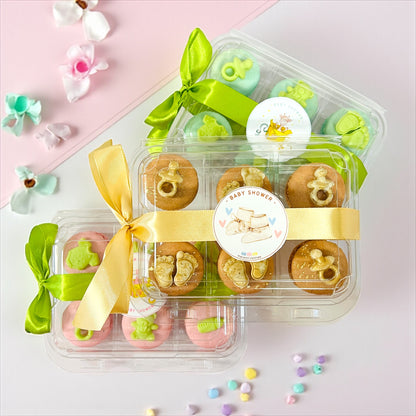 Golden Baby Shower Macarons – Customizable Flavors