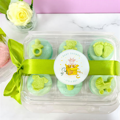 Sweet Arrival Boy Macaron Set – Customizable Flavors