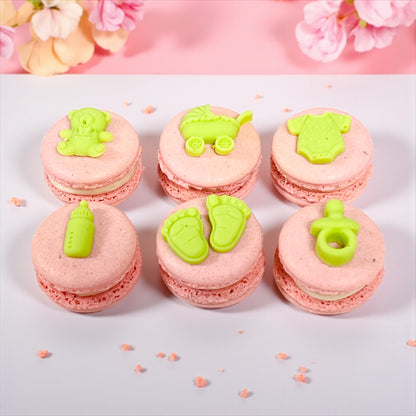 Sweet Arrival Girl Macaron Set – Customizable Flavors