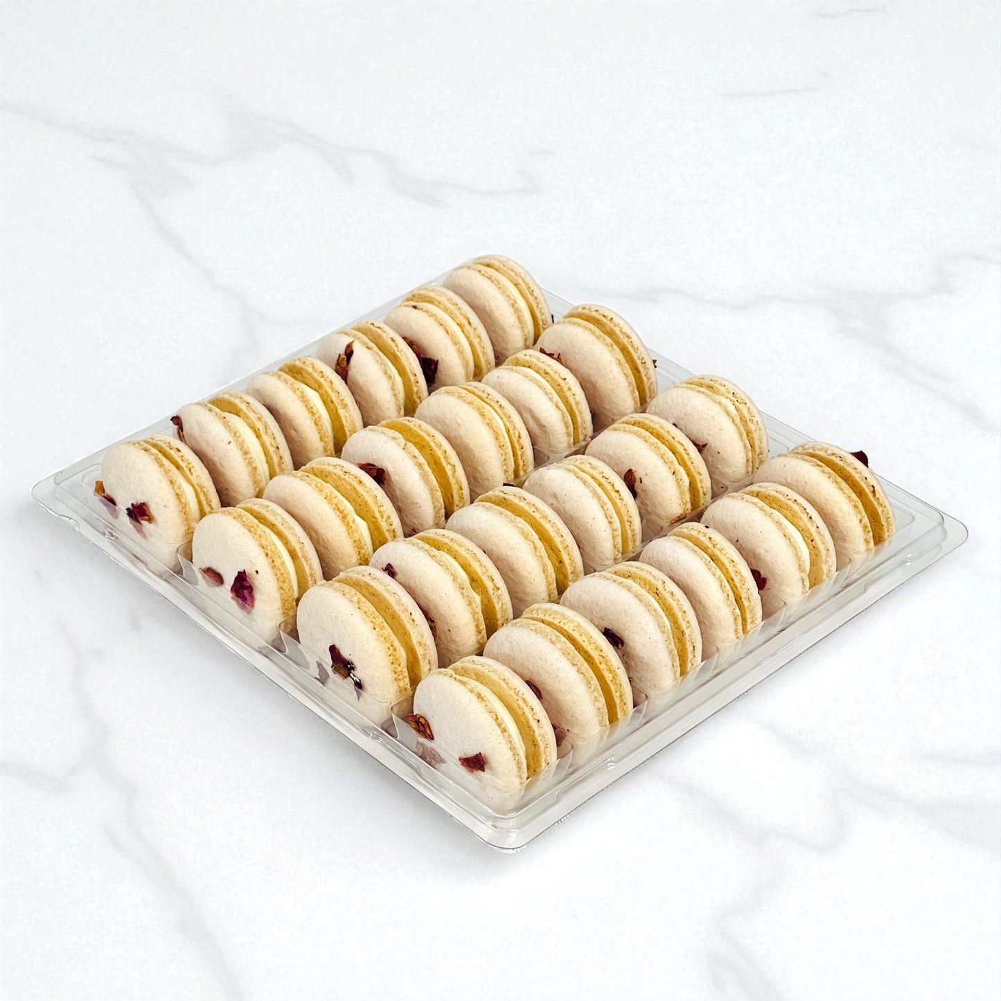 🌸 Naturally Vegan Rosewater Macarons – 24 or 48 Pack