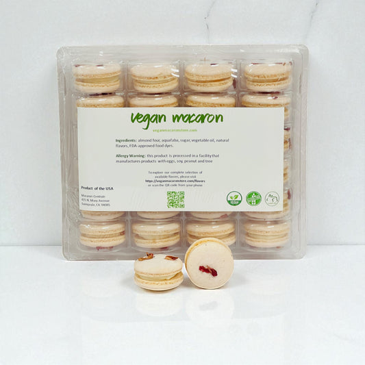 🌸 Naturally Vegan Rosewater Macarons – 24 or 48 Pack