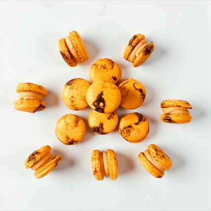 🍵 Thai Tea Mini Macarons - Perfect for Decorating Cupcakes, Cakes, Ice Cream, and More