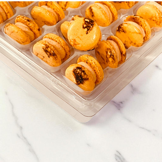 🍵 Thai Tea Mini Macarons - Perfect for Decorating Cupcakes, Cakes, Ice Cream, and More