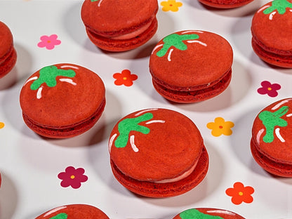 Tomato-Shaped French Macaron - Unique Gift for Foodies and Garden Lovers