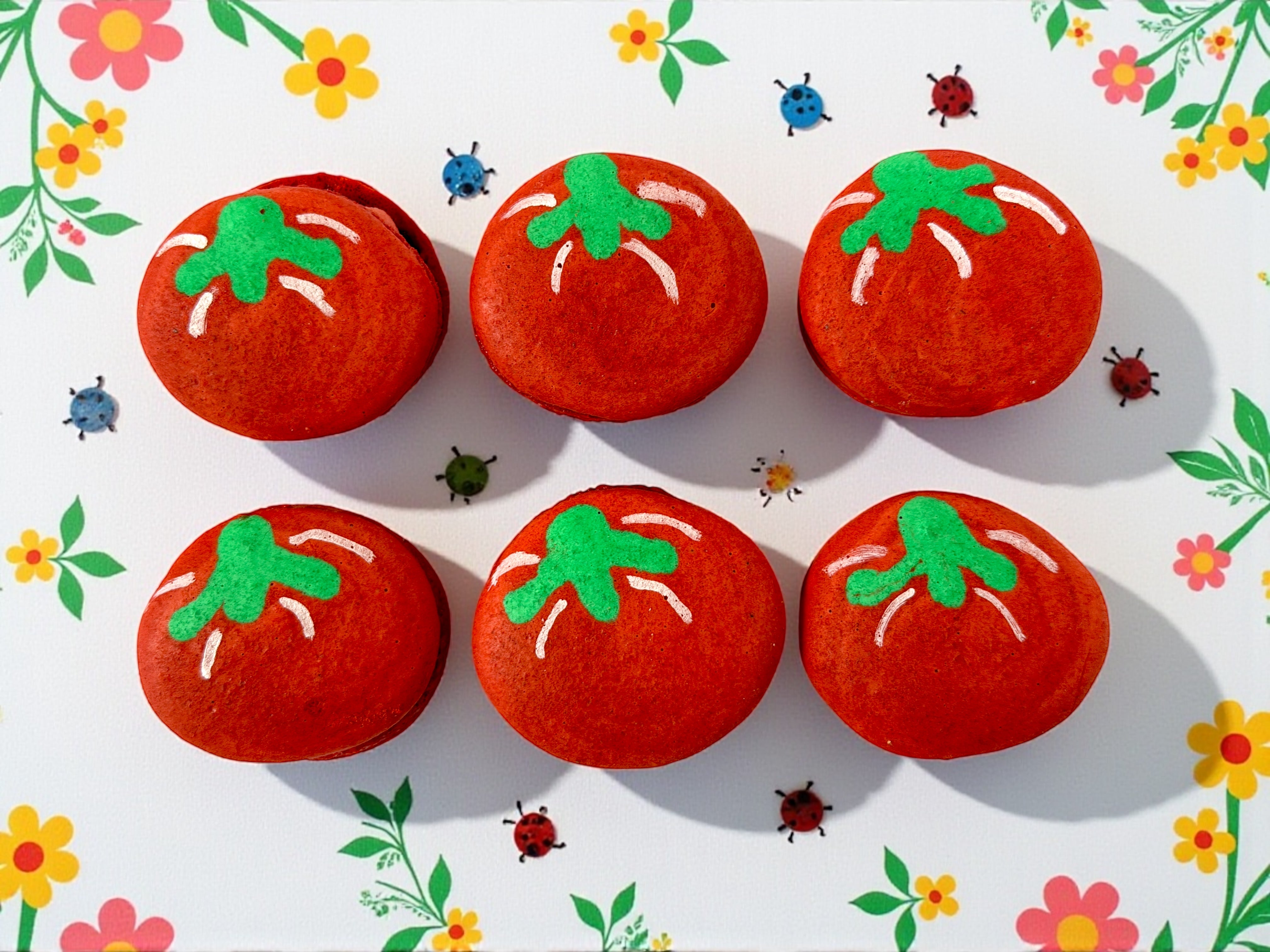 Tomato-Shaped French Macaron - Unique Gift for Foodies and Garden