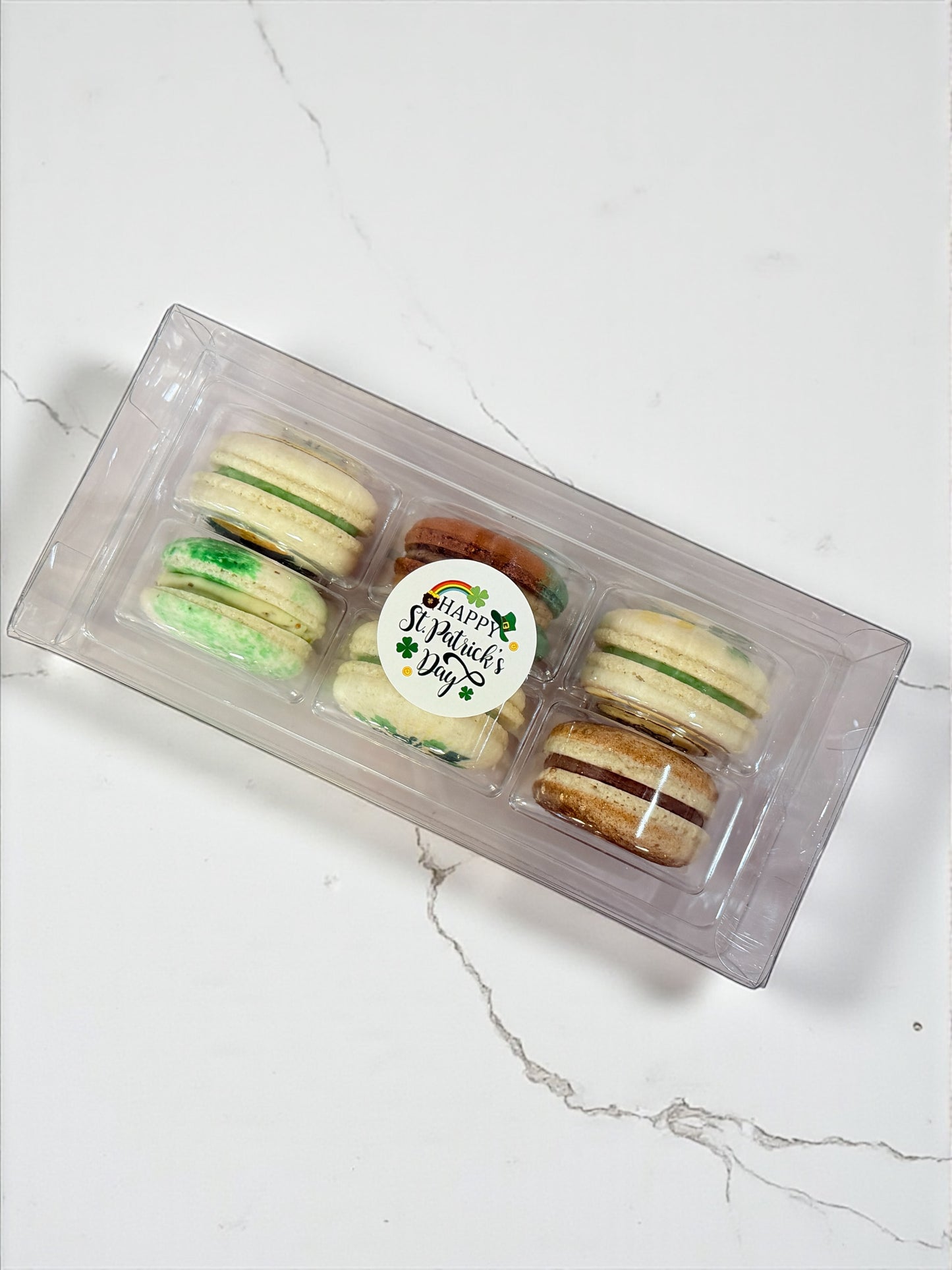 Vegan St. Patrick’s Day Macaron Collection – 6, 12, or 24 Pack