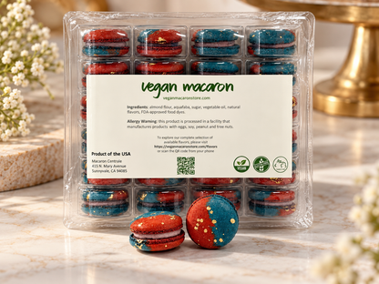 Midnight Berries Vegan Macarons | Available in 24 & 48 Pack