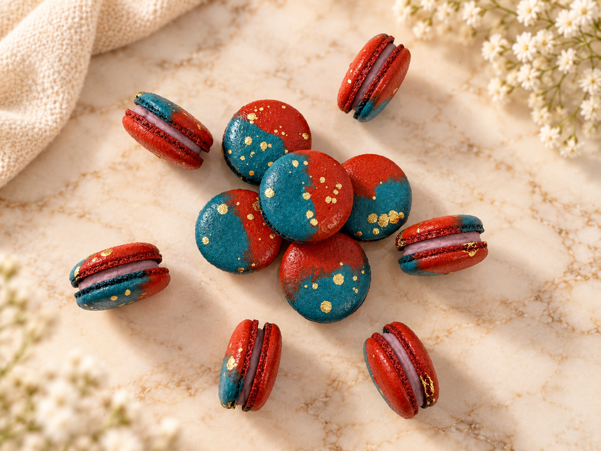 Midnight Berries Vegan Macaron