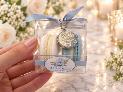Keepsake Locket Macaron Wedding Favors