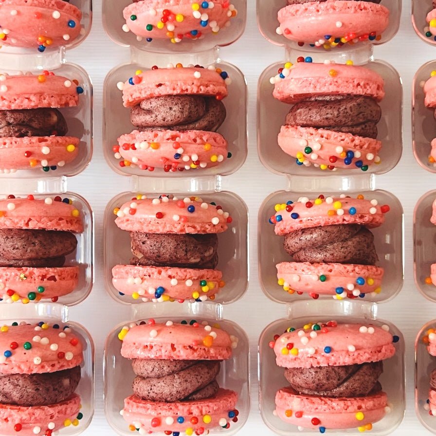 Acai Mini Macarons  - Perfect for Decorating Cupcakes, Cakes, Ice Cream, and More - Macaron Centrale16 Pack