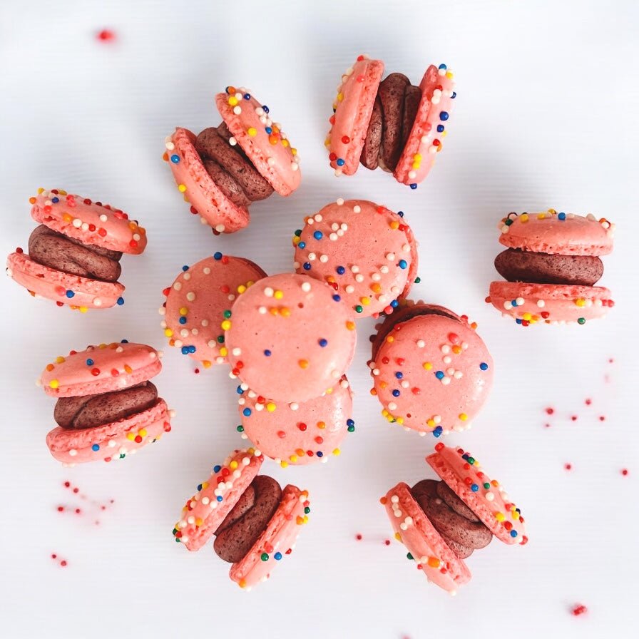 Acai Mini Macarons  - Perfect for Decorating Cupcakes, Cakes, Ice Cream, and More - Macaron Centrale16 Pack