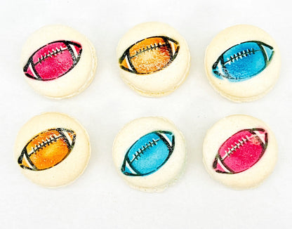 American Football French Macarons | Available in 12 and 24 Pack - Macaron Centrale6 pack