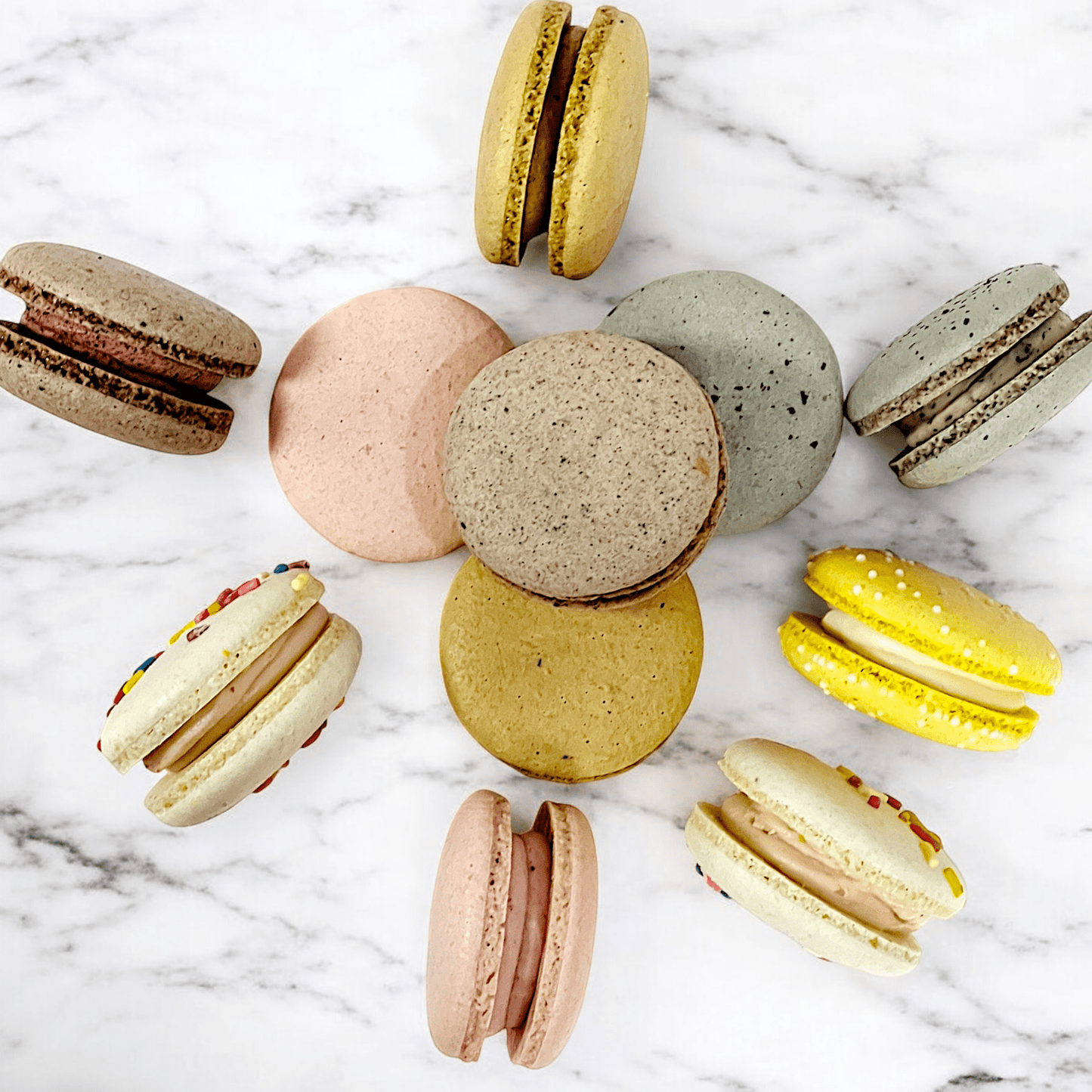 Assorted All - Natural Vegan Macarons – A Colorful Delight - Macaron Centrale4 Pack