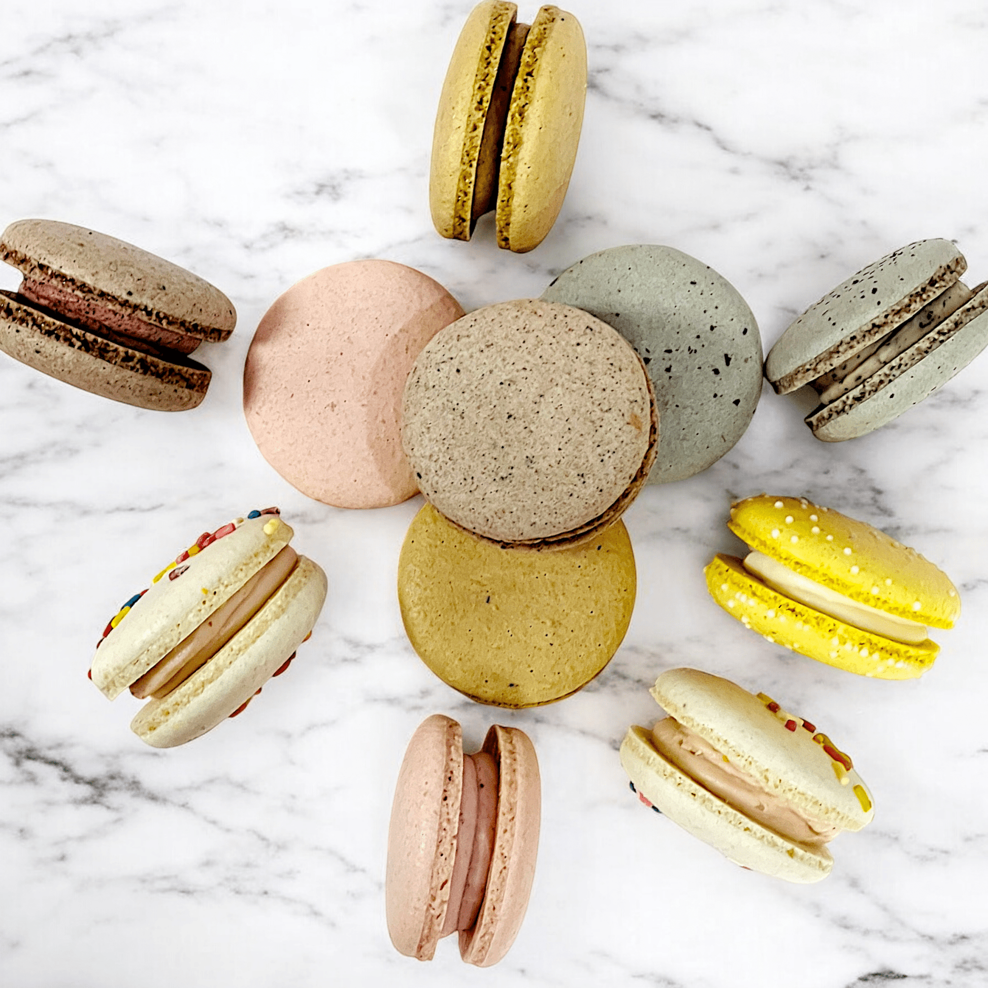 Assorted All - Natural Vegan Macarons – A Colorful Delight - Macaron Centrale4 Pack