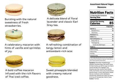 Assorted All - Natural Vegan Macarons – A Colorful Delight - Macaron Centrale4 Pack