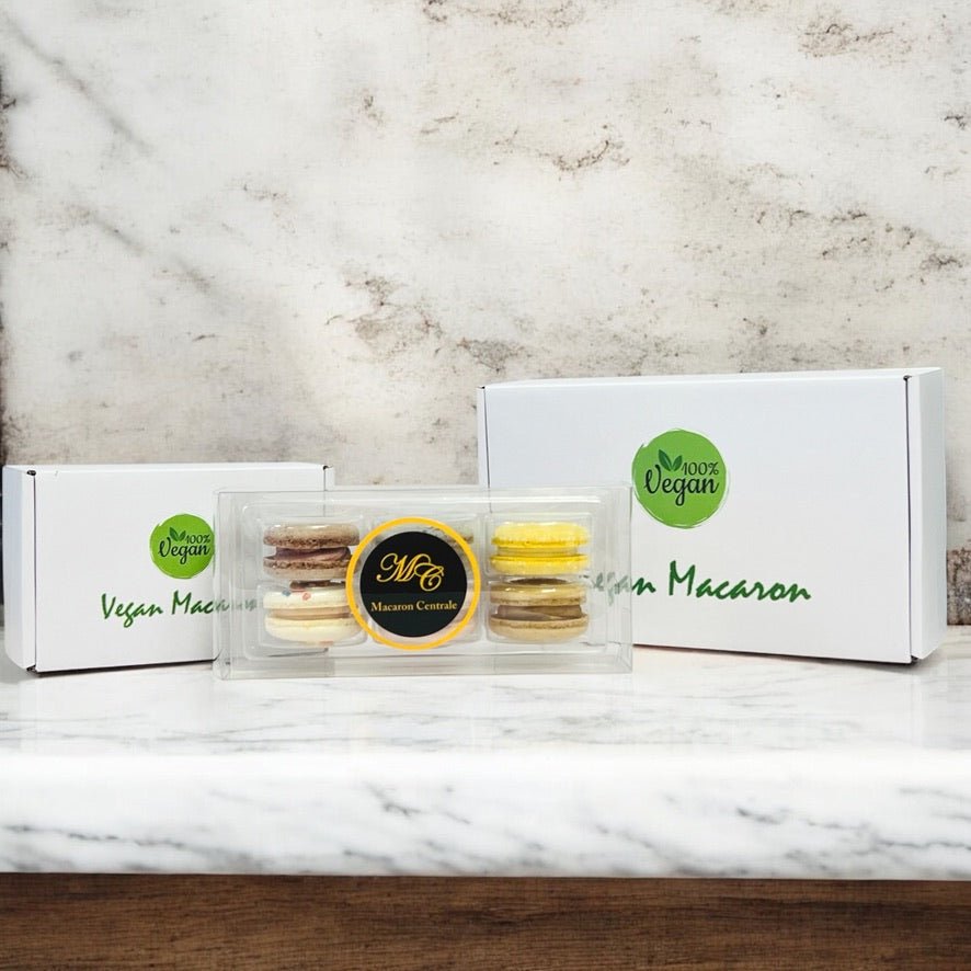 Assorted All - Natural Vegan Macarons – A Colorful Delight - Macaron Centrale4 Pack