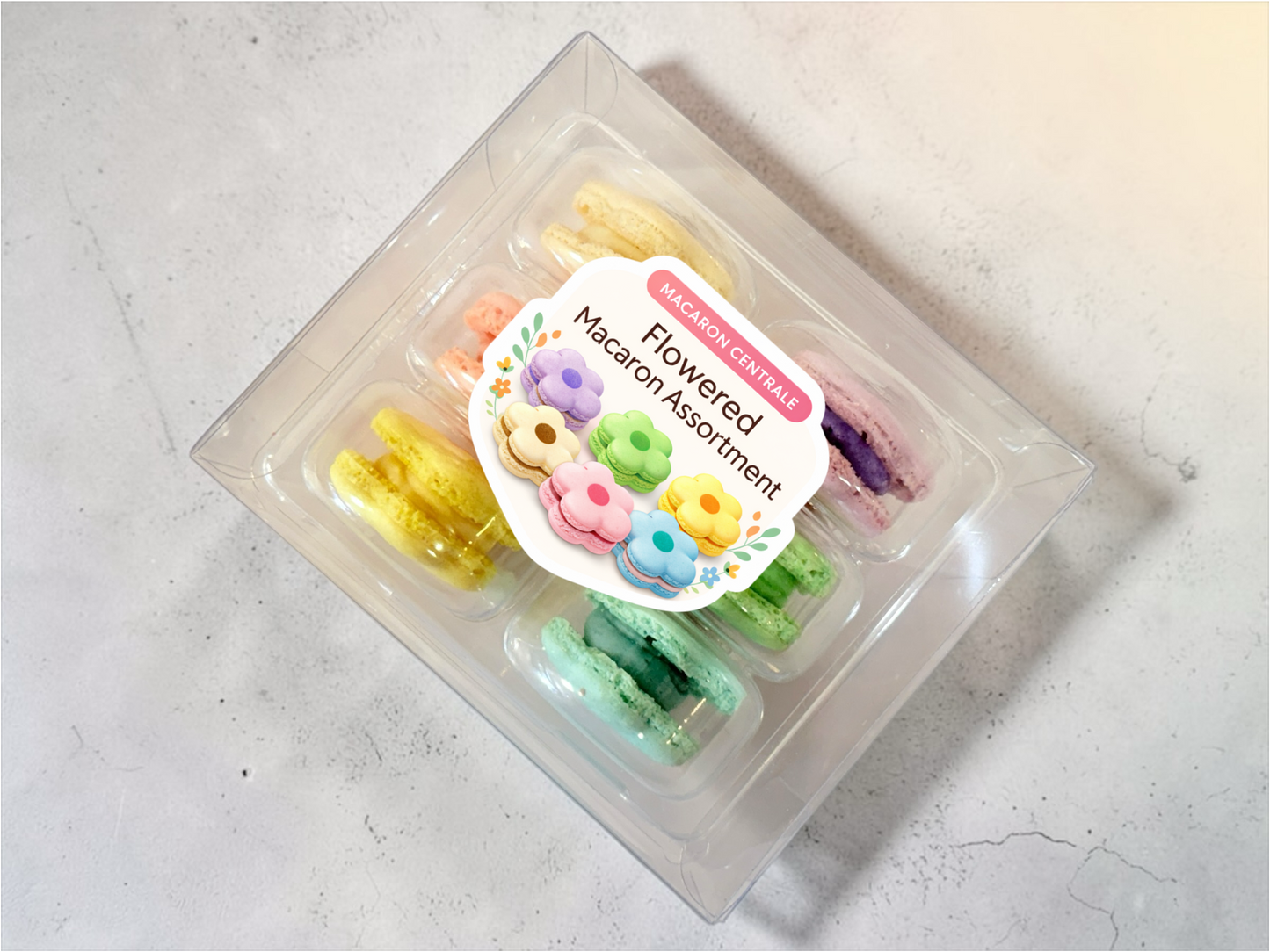6-Pack Flowered Macaron Assortment (Minimum 4 Sets)