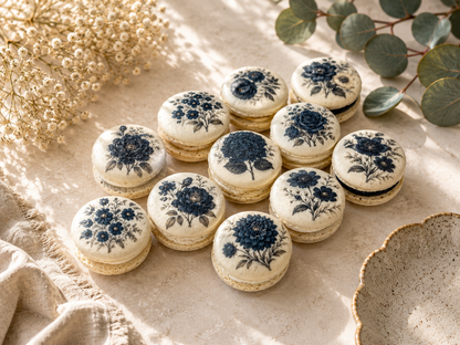 Midnight Botanica French Macaron Set