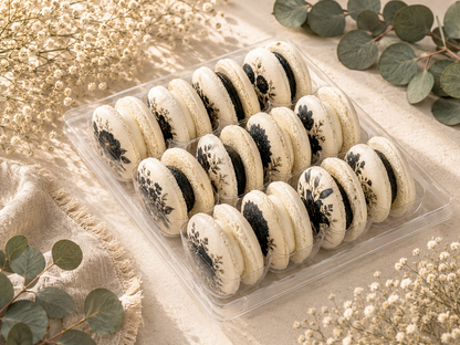Midnight Botanica French Macaron Set