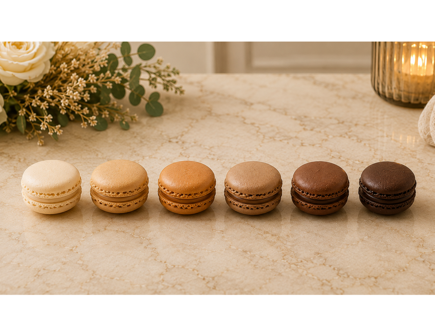Brown Ombre Macaron Tower | Wedding Dessert Tower | Macaron Display for Weddings, Showers & Elegant Events
