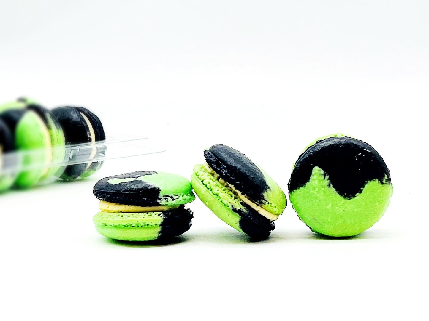 Caramel Honeydew Macarons (6 Pack) | Ideal for celebratory events. - Macaron Centrale