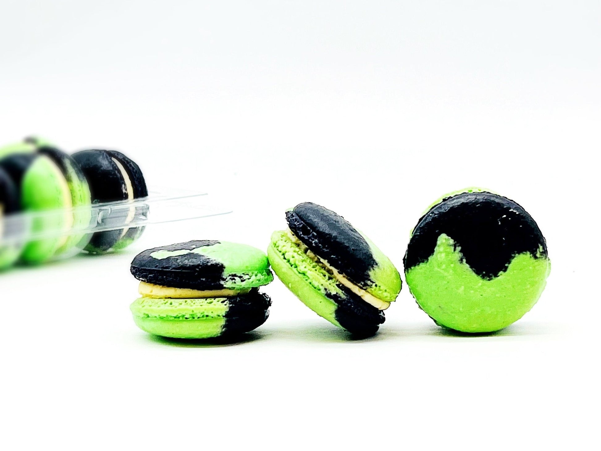 Caramel Honeydew Macarons (6 Pack) | Ideal for celebratory events. - Macaron Centrale
