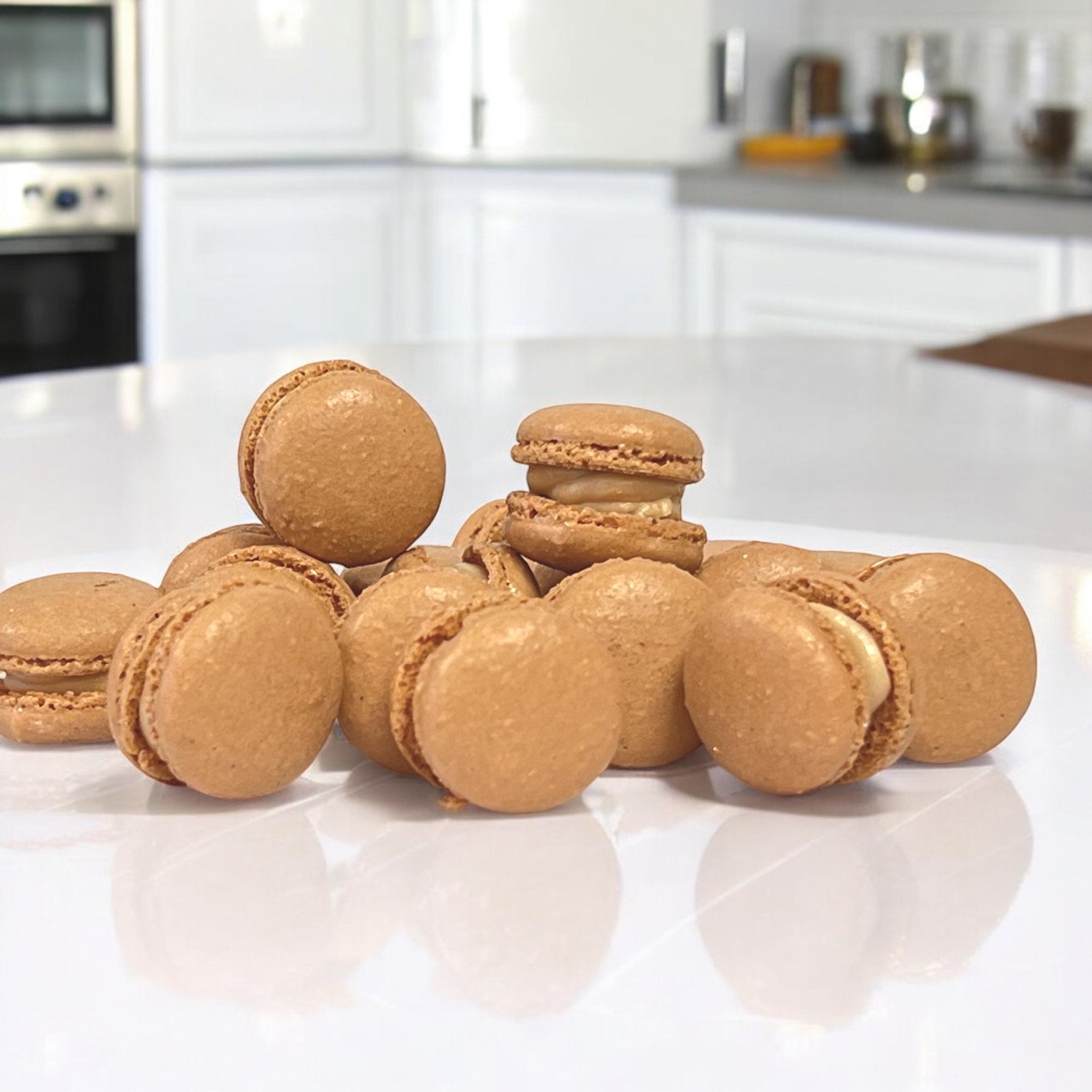 Caramel Mini Macarons - Perfect for Decorating Cupcakes, Cakes, Ice ...