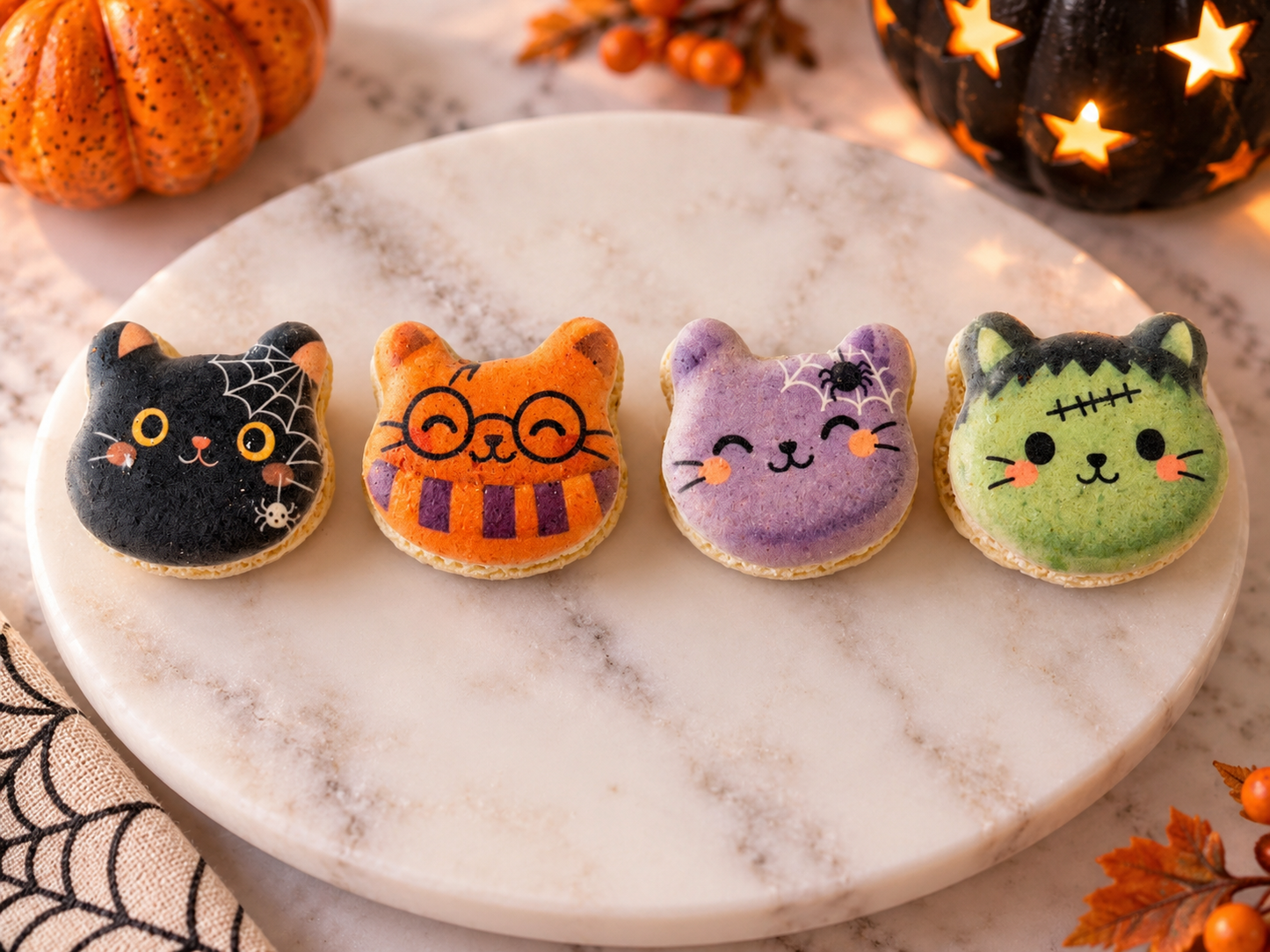 Meowgical Halloween Macaron Set