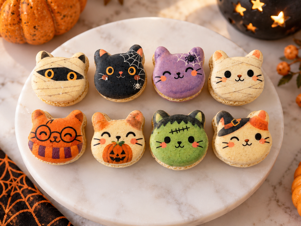 Meowgical Halloween Macaron Set