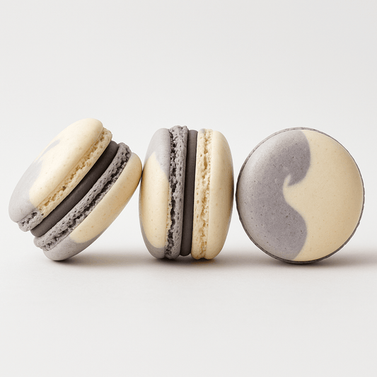 Chocolate Espresso Caramel Macarons (6 Pack) | Ideal for celebratory events. - Macaron Centrale