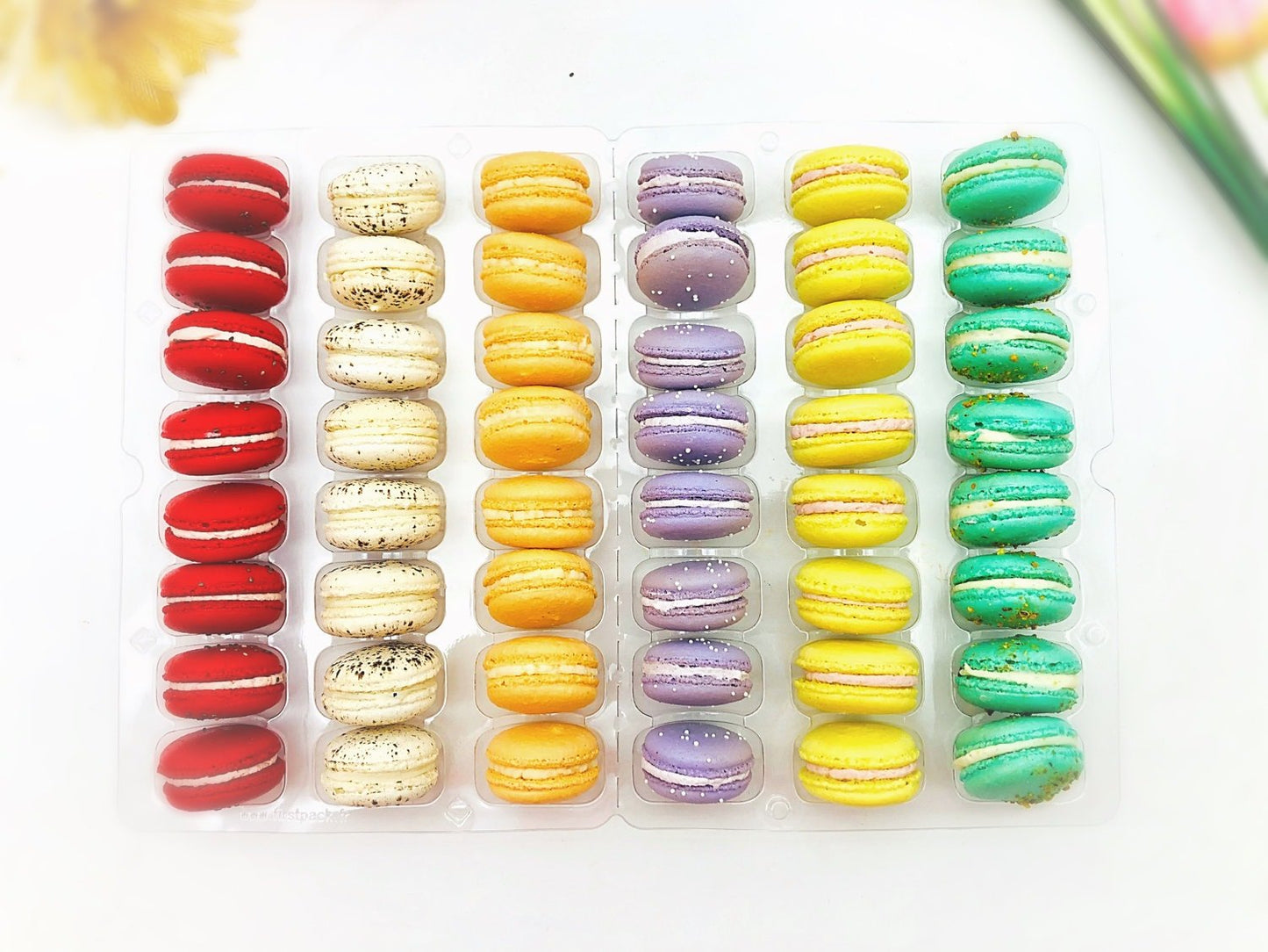 Choose Your Own French Macarons Available in 48 & 96 Pack - Macaron Centrale48 Pack